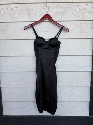 Kiki de Montparnasse Black Bustier Mesh-Panel Mini Dress sz XS