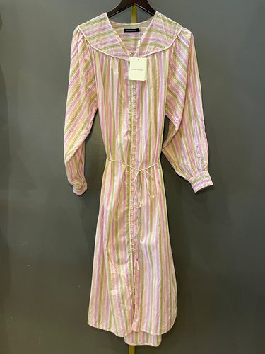 Magali Pascal Striped Button-Down Long Sleeve Dress sz S