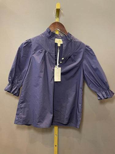 Flora Bea NYC Ruffle Neck Puff Sleeve Blouse sz XS