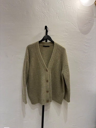 Jenni Kayne Ribbed Knit Button-Front Cardigan sz S