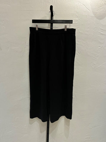 J.Crew Black 365 Crepe Cropped Wide-Leg Pants sz 10