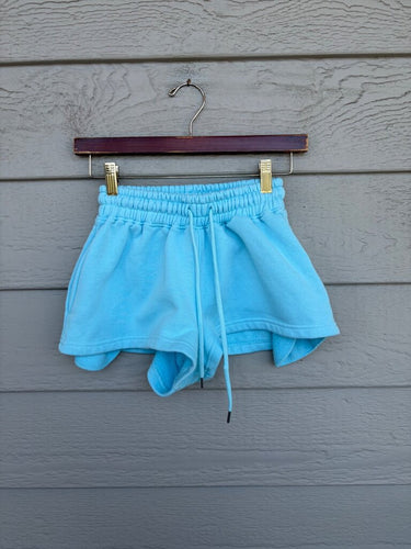 Boohoo Blue Drawstring Sweat Shorts sz S