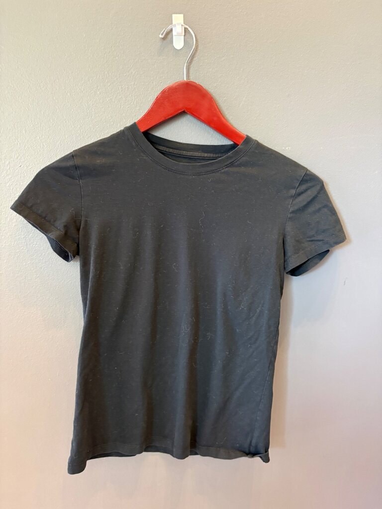 Vince Black Pima Cotton Crewneck T-Shirt sz XS