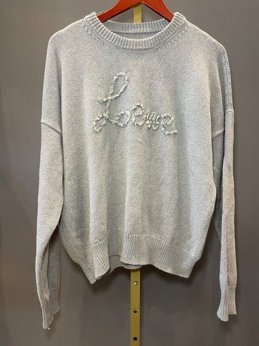 Loewe Ribbon Script Logo Crewneck Sweater sz M