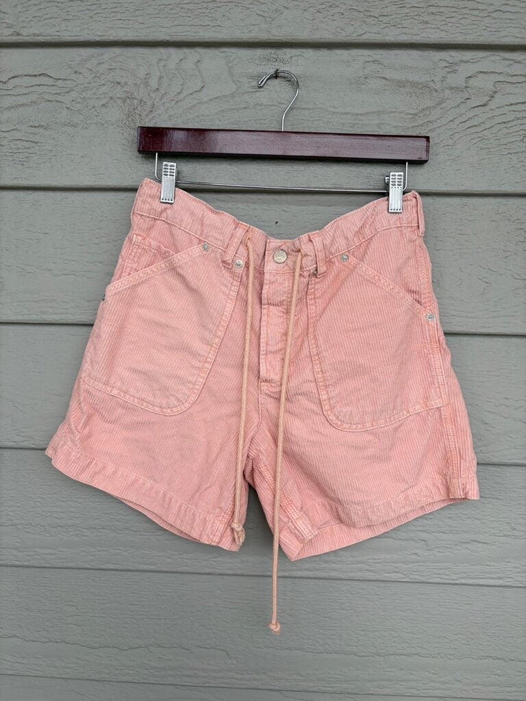 Free People We The Free Pink Corduroy Drawstring Shorts sz S