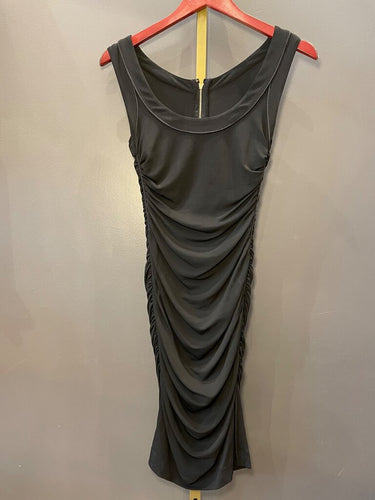 Dolce & Gabbana Black Ruched Sleeveless Dress sz 38