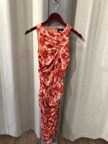 Bardot Floral Ruched Maxi Dress sz 8