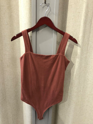 Abercrombie & Fitch Square Neck Sleeveless Bodysuit sz L