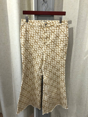 Free People We The Free Wave Print Flare Jeans sz 31