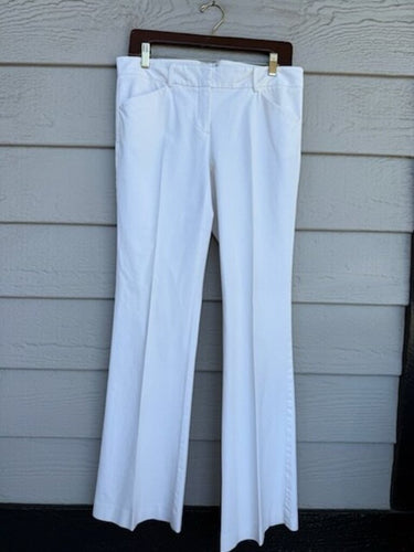 Theory White Tailored Wide Leg Trousers sz 8