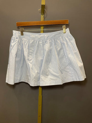 Zara Striped Poplin Mini Skirt sz S