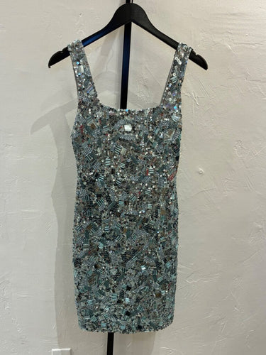 Alice + Olivia Embellished Sequin Mini Dress sz 6