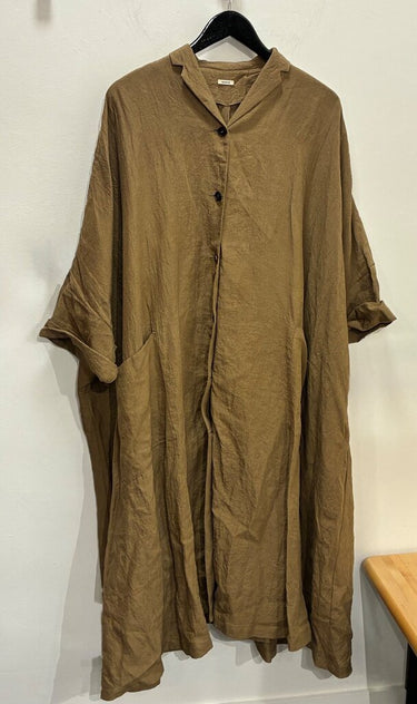 Apuntob Linen Button-Front Midi Dress sz 1