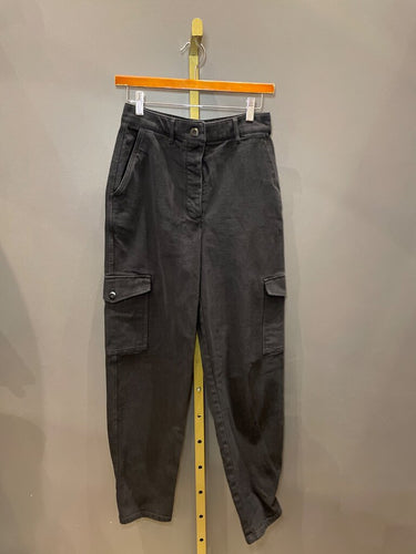 Wilfred Free Black High-Rise Tapered Cargo Pants sz 6
