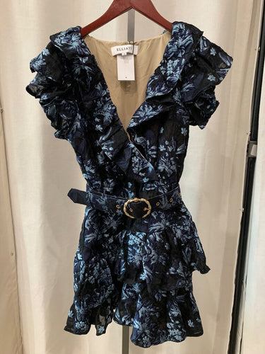 Elliatt Navy/Black Floral Collation Dress sz S