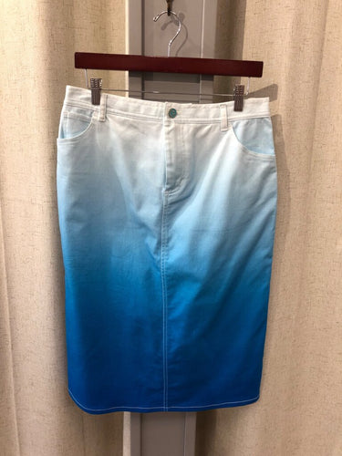 BruceGlen Ombre Denim Midi Skirt sz 29