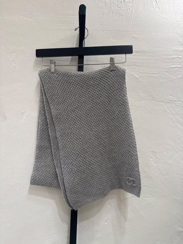 Chanel CC Logo Cashmere Knit Scarf