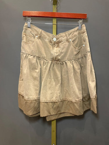 [BLANKNYC] Washed Tan Drop-Waist Denim Mini Skirt sz 27