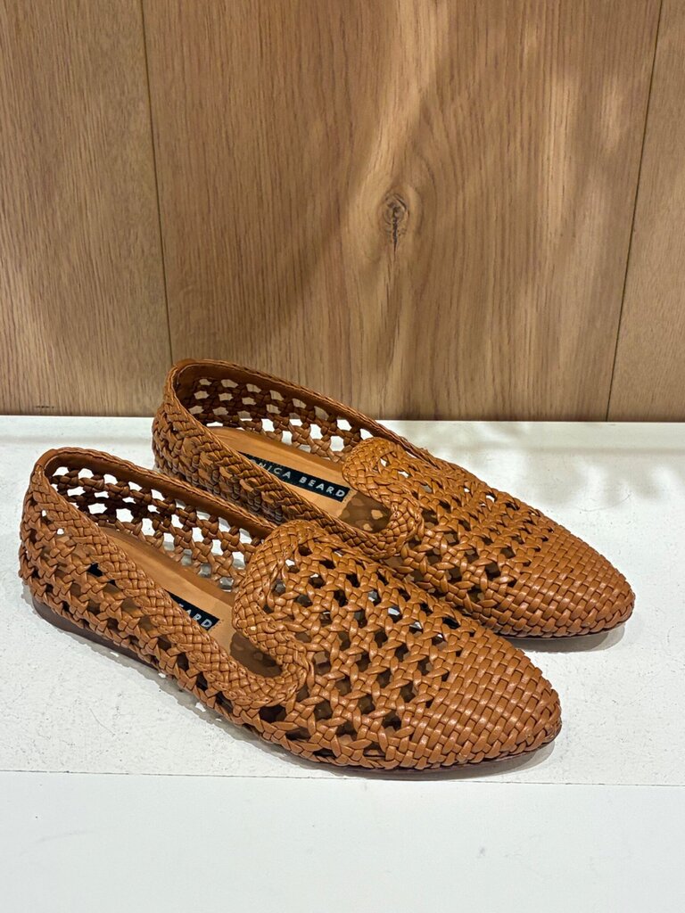 Veronica Beard Woven Leather Loafers sz 37