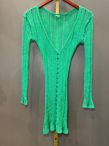 Cult Gaia Ribbed Knit Button-Front Mini Dress sz XS?