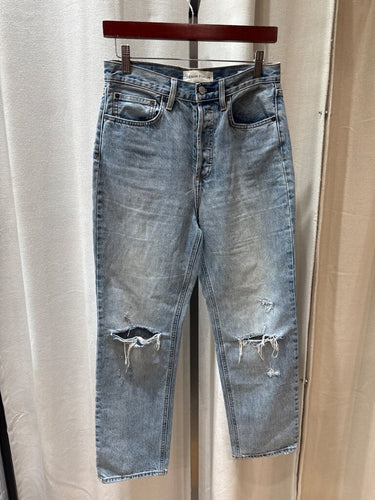 Denim Forum The Joni High Rise Loose Distressed Jeans sz 26