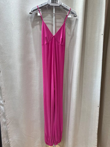 Norma Kamali Pink Cowl Neck Jumpsuit sz XS/34