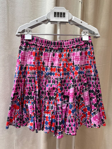 Rhode Printed Elastic-Waist Mini Skirt sz M