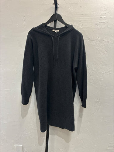 Madewell Charcoal Knit Hooded Sweater Dress sz L