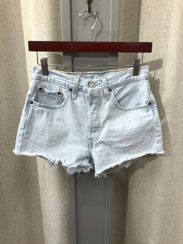 Levi's 501 Light Wash Cutoff Denim Shorts sz W26