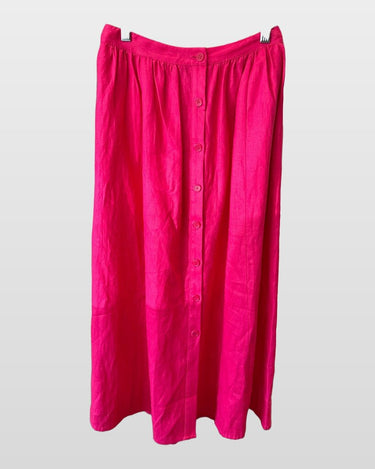 Reformation Hot Pink Button-Front Midi Skirt sz 2
