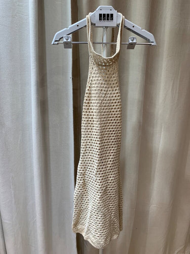 The Garment Crochet Halter Mini Dress