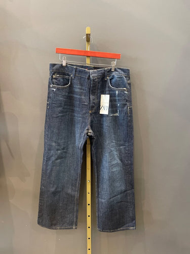 Zara Straight Leg Jeans in Dark Blue sz 12