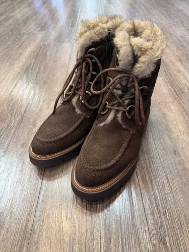 Blondo Waterproof Suede Faux Fur Ankle Booties sz 9M