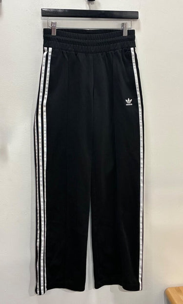Adidas Originals Black 3-Stripe Wide Leg Track Pants sz XS