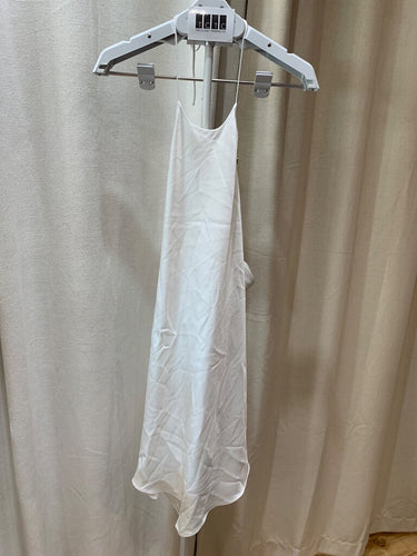 Alice + Olivia White Halter Tie-Back Mini Dress sz S