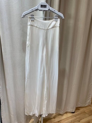 Rat & Boa White Satin Wide Leg Pants sz XXS