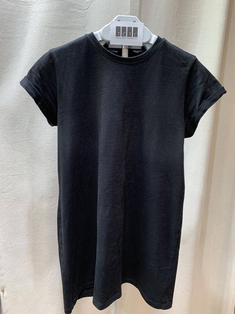 AllSaints Black Short-Sleeve Dress