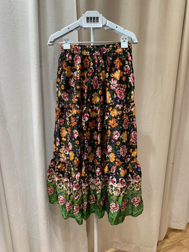 Mille Floral Tiered Maxi Skirt sz XXS