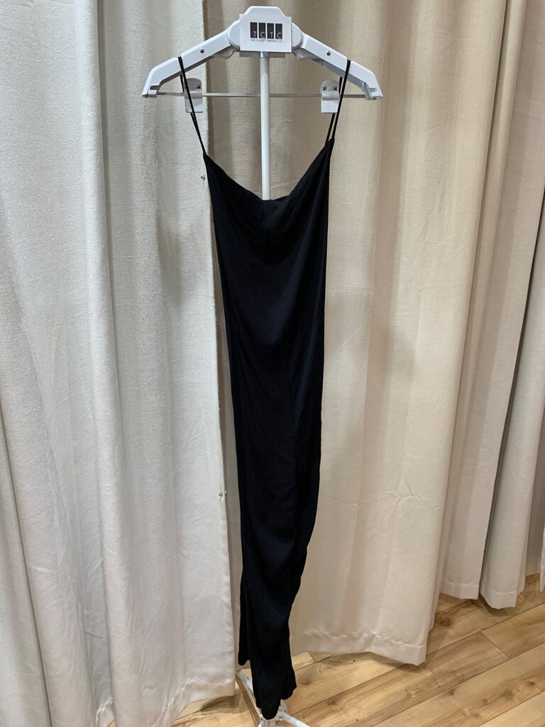 Reformation Black Spaghetti Strap Maxi Dress