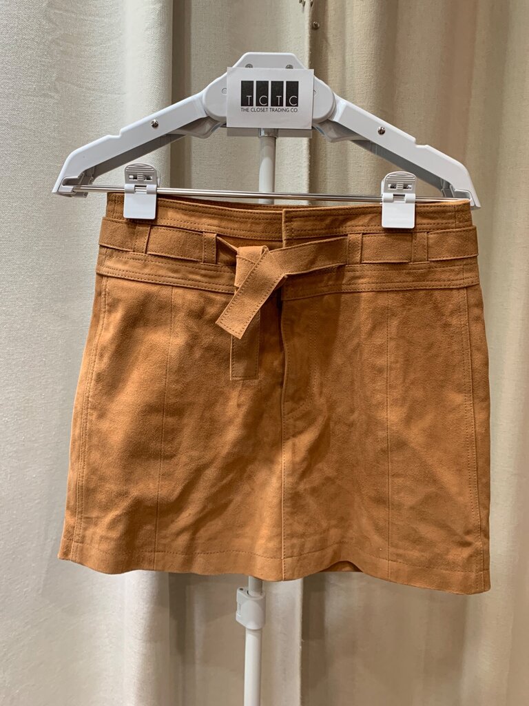 Free People Suede Belted Mini Skirt sz 4
