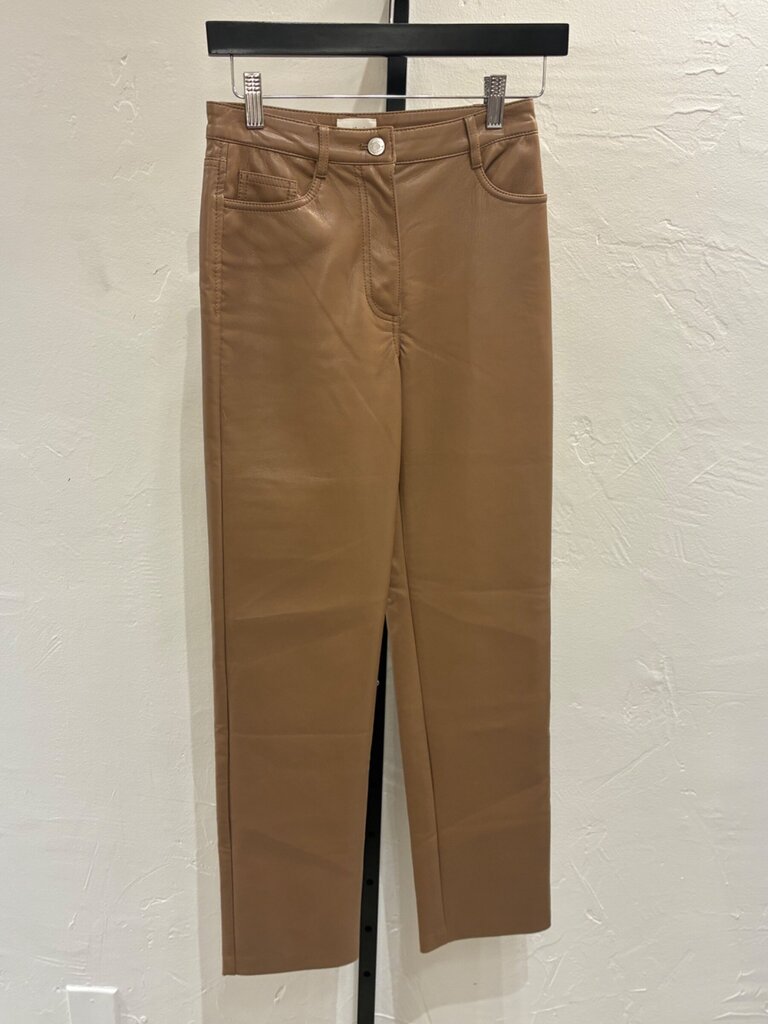 Wilfred Leather Tapered-Leg Pants sz 8