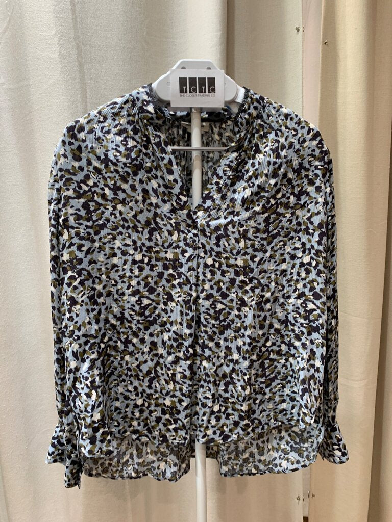 Zadig & Voltaire Abstract Animal Print Long-Sleeve Blouse