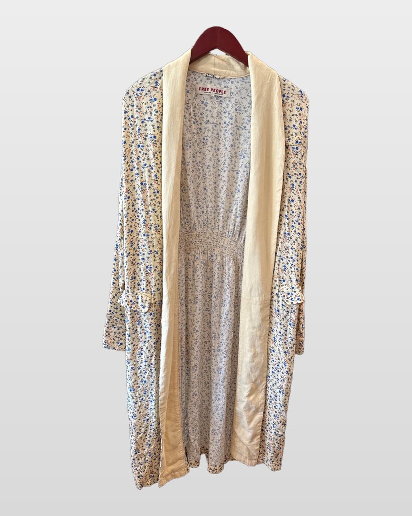 Free People Floral Long-Sleeve Dress sz XS