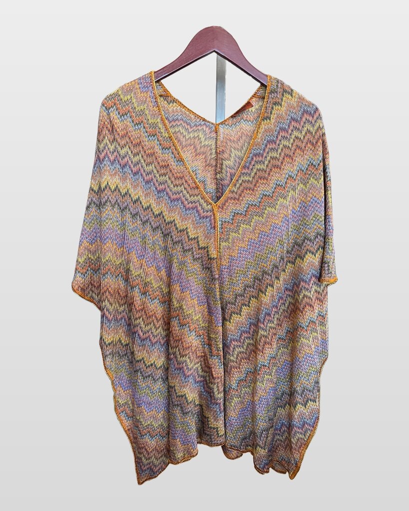 Missoni Mare Multicolor Zigzag Knit Cover-Up Dress