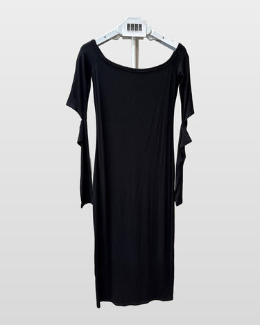 Marcella Black Cut-Out Sleeve Midi Dress sz S
