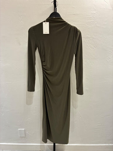 Wilfred Aritzia Ruched Long Sleeve Midi Dress sz XS