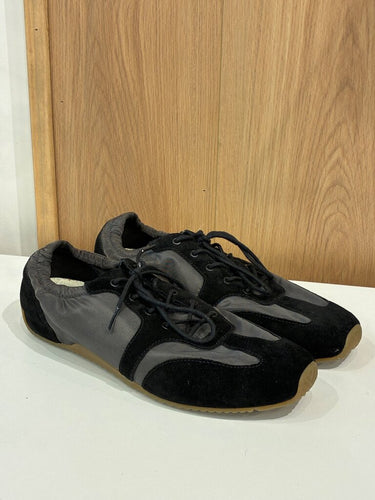 rag & bone Suede and Nylon Flat Lace-Up Sneakers sz 41