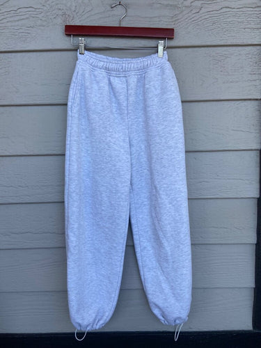 Zara Heather Grey Drawstring Hem Joggers sz S