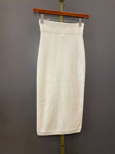 ba&sh Off-White Knit Pencil Skirt sz XS