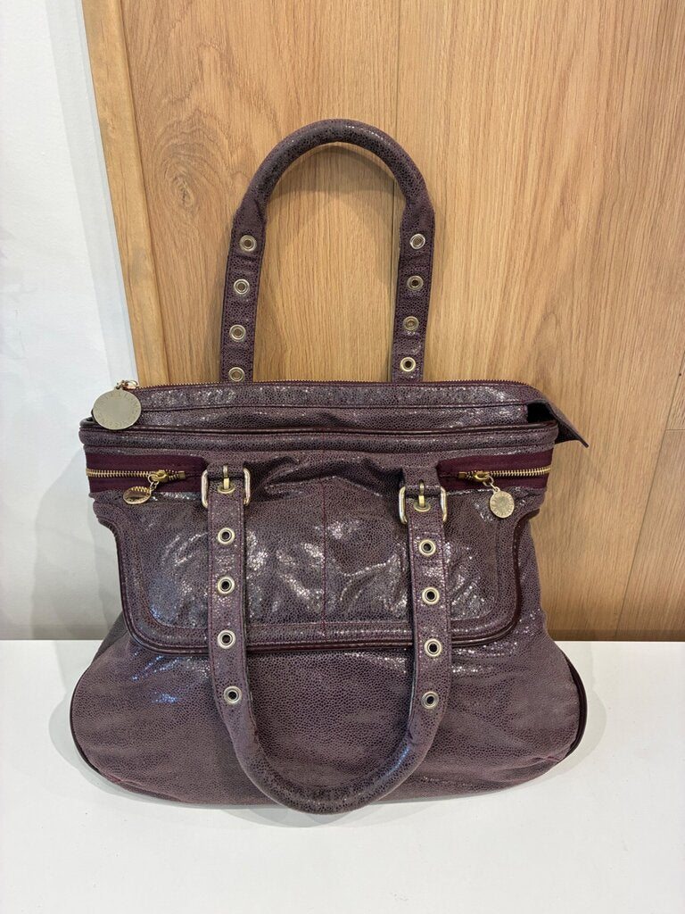 Stella McCartney Large Textured Zip-Top Satchel